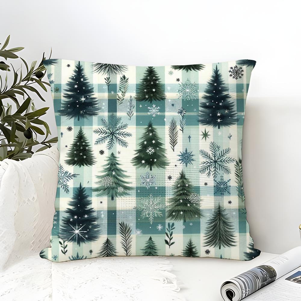 Snowflakeshaped treelike striped pattern Pillow Case linen pillow case sofa home decor cushion cover cushion cove
