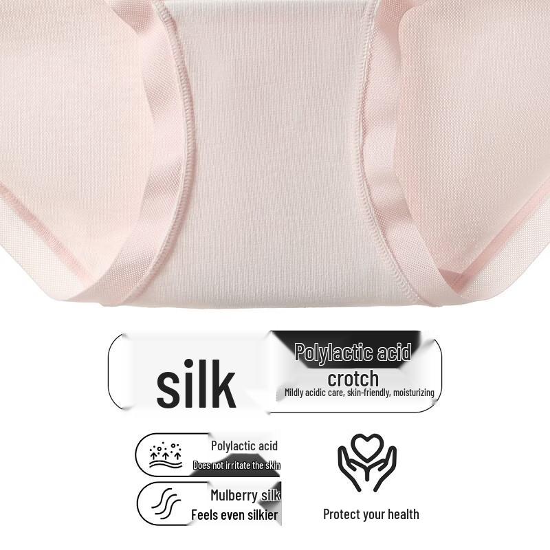 Fenteng Women's Silk-Blend Breathable Cotton Underwear 4-Pack