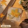 Vintage Leaf Shape Metal Bookmark Exquisite Cultural Creative Stationery Gift