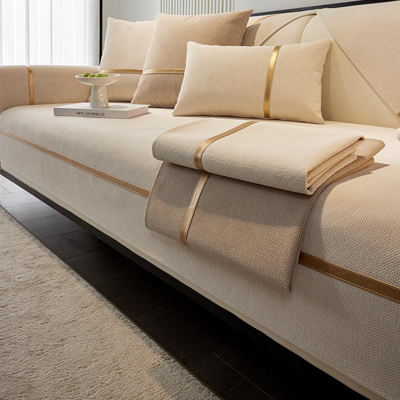 Chenier Sofa Cushion Is Universal In All Seasons, Simple And Modern Cover Cloth, Sofa Cover, Light Luxury, High-End Backrest Armrest Cover