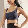 Adidas Solid Logo Medium Support Yoga Sports Bra Women underwear Blue HF2255