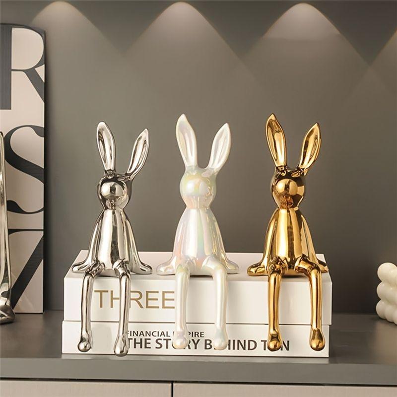 M-Nowoczesne-Luksusowe Akcesoria do Dekoracji Domu Estetyka Sztuki Domowej Długouchy Ozdoby do Salonu Statua Wysokiej Klasy