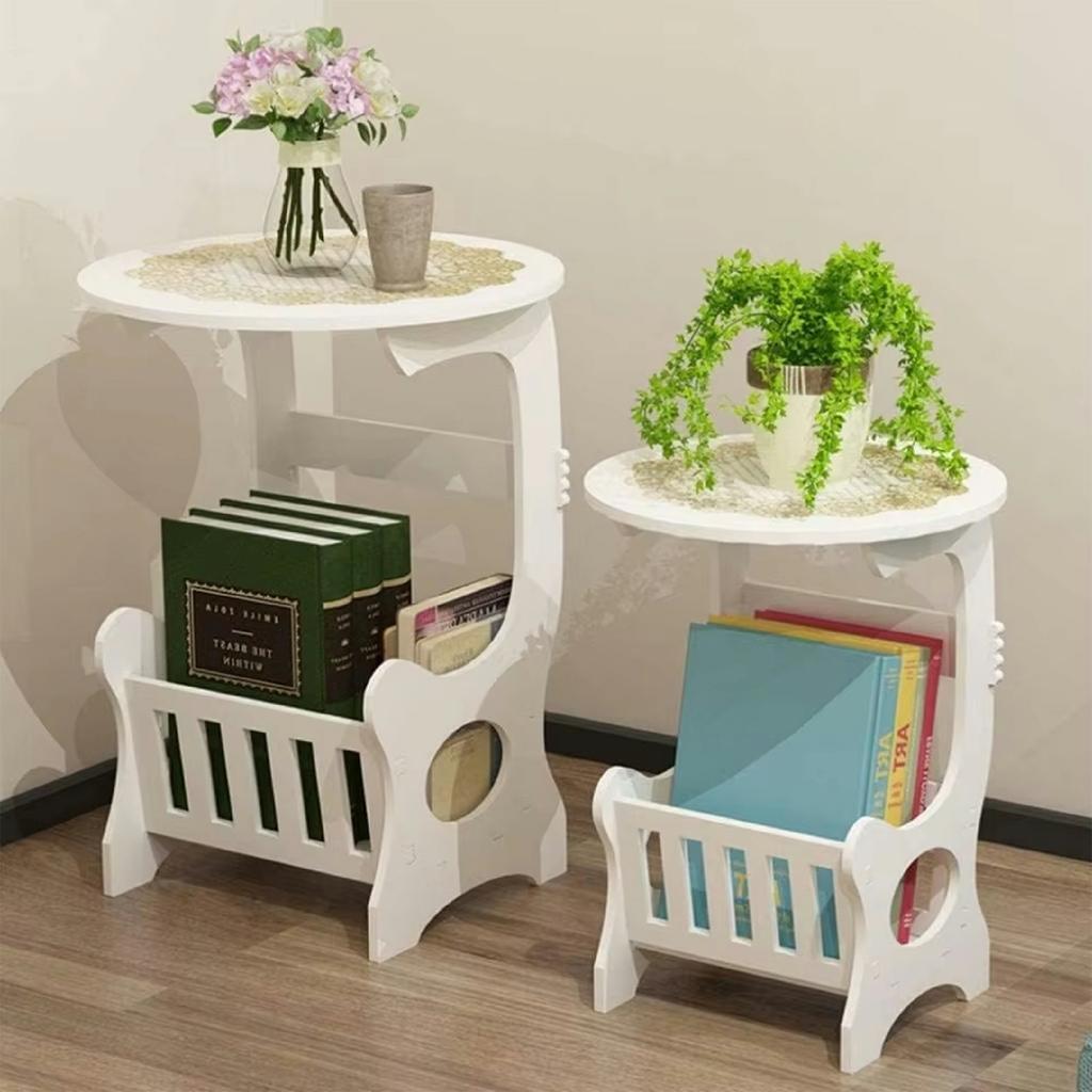 22 X 20 X 44cm Mini Round Side Table Nightstand End Table for Living Room Bedroom Space Saving