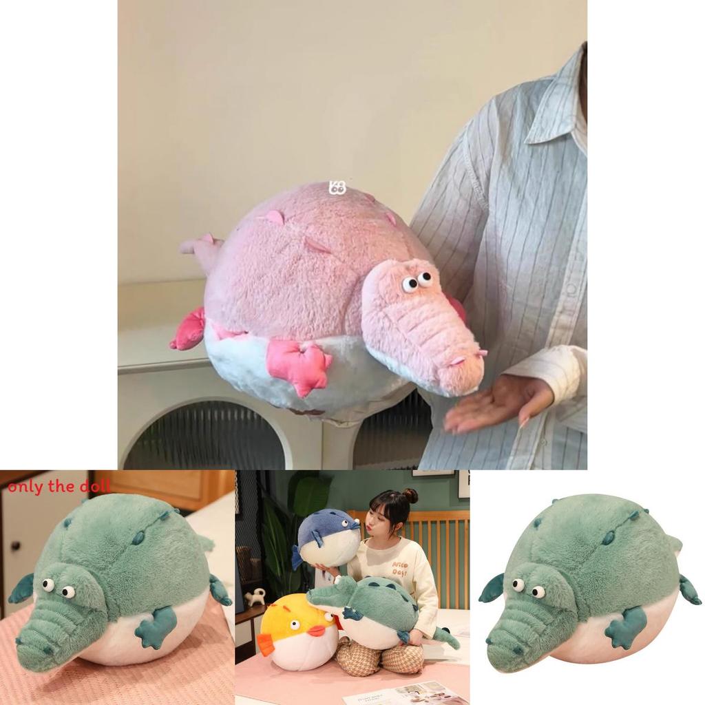 Chubby Pufferfish And Crocodile Plush Toys For Kids Soft Stuffed Animal Gift