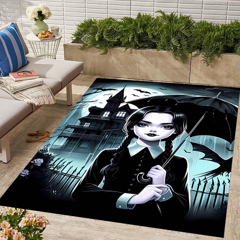 1pc Wednesday (2) Design Area Rug - Non-Slip, Soft & Cozy Floor Mat for Living Room, Bedroom, Office - Indoor/Outdoor Decorative Carpet