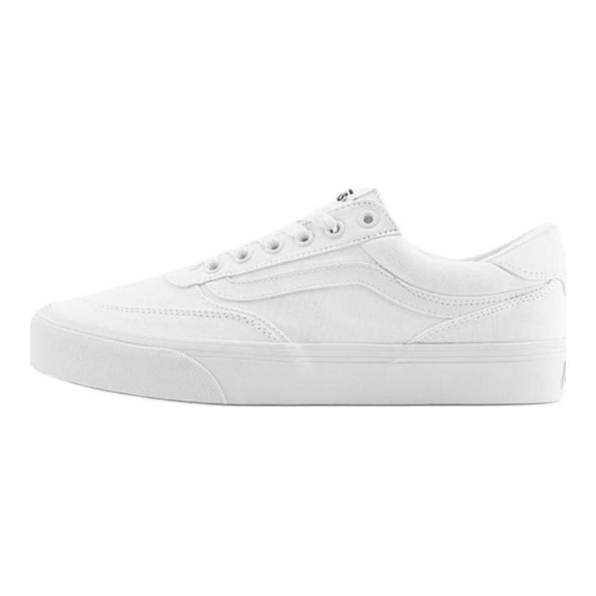 Vans Brooklyn LS Slip Resistant Abrasion Resistant Low top Skateboard Shoes Men's White Sneakers VN000D7QWWW