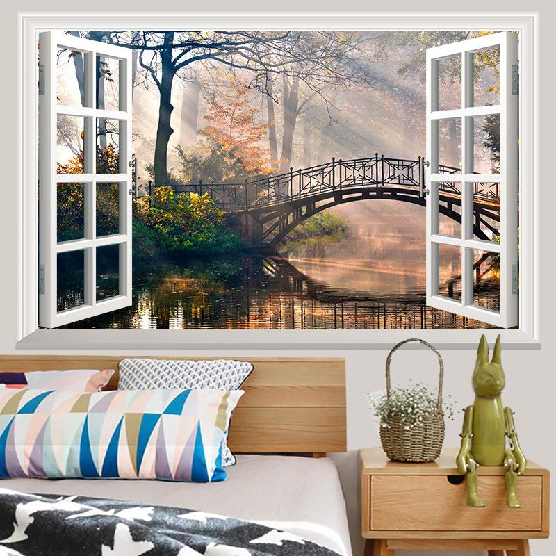 

Спальня Гостиная Диван Гобелен Настенный Фон Ткань Пейзаж Гобелен Живой Висячий Домашний Декор Гобелен 100x75cm