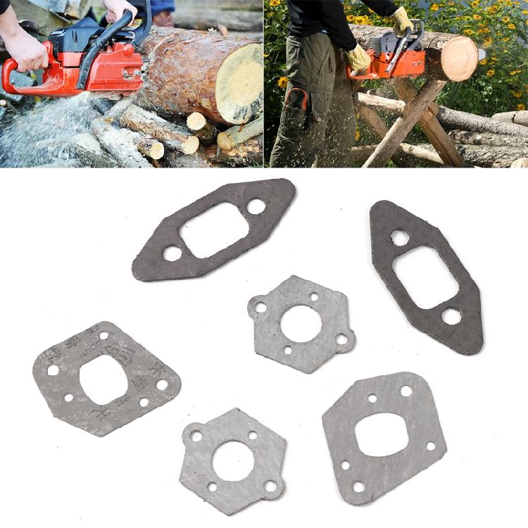 2 Sets Chainsaw Intake Manifold Carburetor Muffler Gasket Kit for P350 Partner