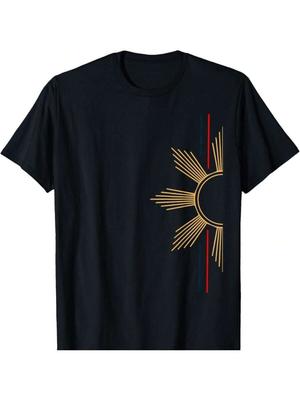Unisex Minimalistisch Filipijnse Zon Grafisch T-shirt