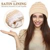 Winddichte Strick-Ohrenschützer-Mütze mit Satinfutter