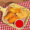 (Buy chicken drumsticks, get free fries, chicken nuggets and ketchup — Buy 1 Get 3 Free)    Crispy Chicken Set Squishy Toys,