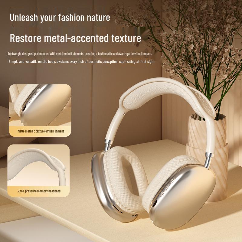 Cross-border P9 Bluetooth Over-Ear Headphones: Wireless, Sports-Ready, Ultra-Long Battery Life, Universal Fit with Card Slot.