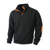 Men's Solid Color Stand Collar Button Sweatshirt Hoodie Men's Sports Large Size Casual Sweatshirt