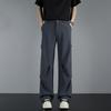 American Drape Pleated Design Paratrooper Pants Men's Loose Casual Straight High-end Black Trousers Long Pants Men