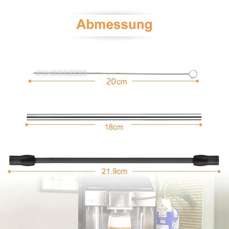 

3Pcs Fully Automatic Coffee Machine Milk Replacement Hose Nozzle Silicone Milk Hose Cleaning Brush Pipe Cleaning Set Compatibity серый