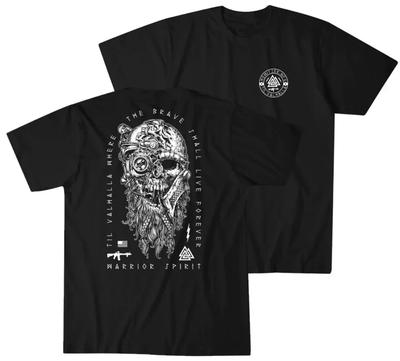 Til Valhalla Vi King Warrior Sprit Military Grunt Tactics T-Shirt 100% Cotton O-Neck Short Sleeve Casual Mens T-shirt Size S-3XL