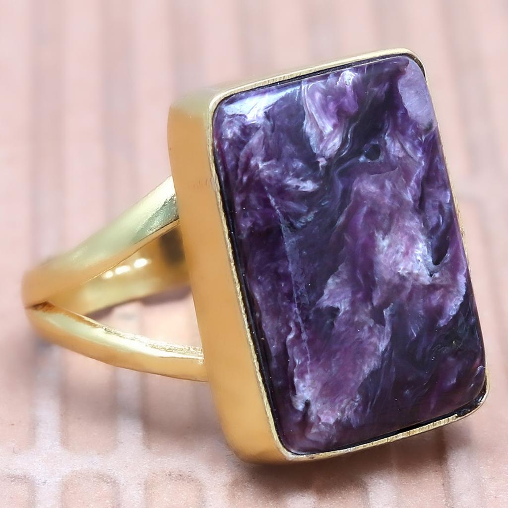 Russian Cheroite Gemstone Handmade Silver Jewelry  "7.5"