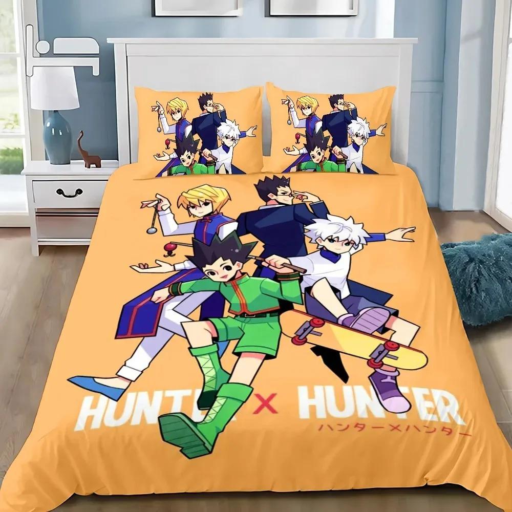 Anime Hunter×Hunter Bedding Set For Bedroom Soft Modern Bedspreads Comefortable Kids Duvet Cover Quilt Cover And Pillowcase