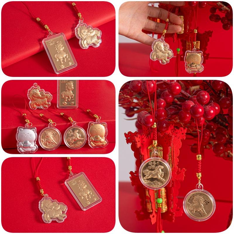 Horse Hanging Decor 2026 Horse Year Chinese New Year Pendant Lucky Keychain Pendants Spring Festival Gift Backpack Pendant