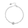 925 Sterling Silver Dripping Glaze Round Bead Tulip Bracelet For Women Flowers Temperament Jewelry Party