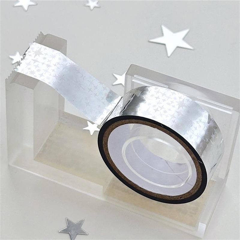 Star Washi Tape Index Decorative Packaging Material Sealing Stickers Colorful Laser Masking Tape Decorative Adhesive Tape