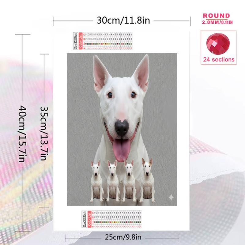 Shiba Inu Bull Terrier 100% Round Full Drill 5D DIY Diamond Painting Embroidery Cross Stitch Rhinestone Décor