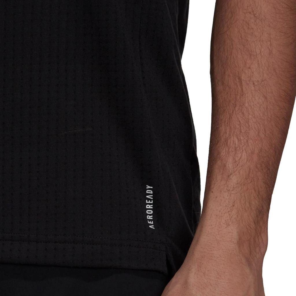adidas T Shirts Men's Black Crew Neck Moderate Straight Fit GU0285