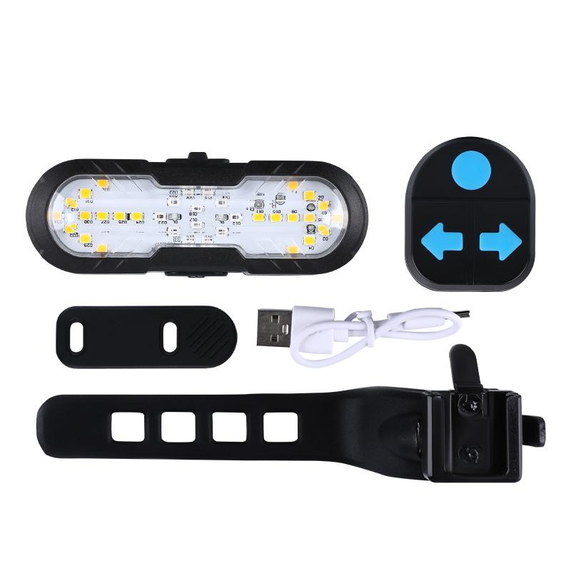 Waterproof Bike Turn Signal Taillight With Sound Rechargeable Road Bicycle Rear Light With Remote Control Bike Accessories   100 Lumen