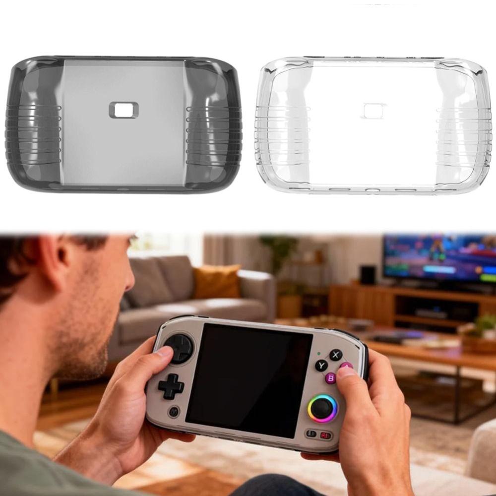 TPU Handheld Game Console Case Transparent Host Shell New Protective Cover for Anbernic RG CubeXX