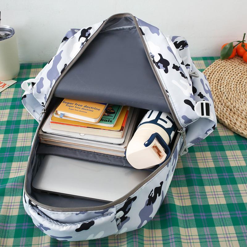 Zaino per studenti Borsa da scuola in tre pezzi Zaino resistente di grande capacità da donna