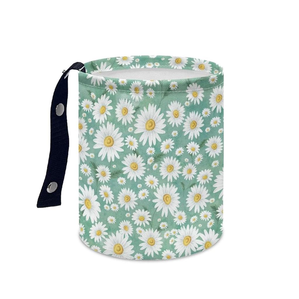 Daisy Cute Collapsible Portable Trash Can for Car Front Seat, Back Seat, Floor, Headrest Rubbish Bin