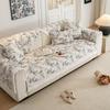 French Couch Mat Rural Printed Straight Sofa Anti Slip Cushion Four Season Universal Chenier Sofa Cover L-shaped Couch Machine Washable Dust Cloth