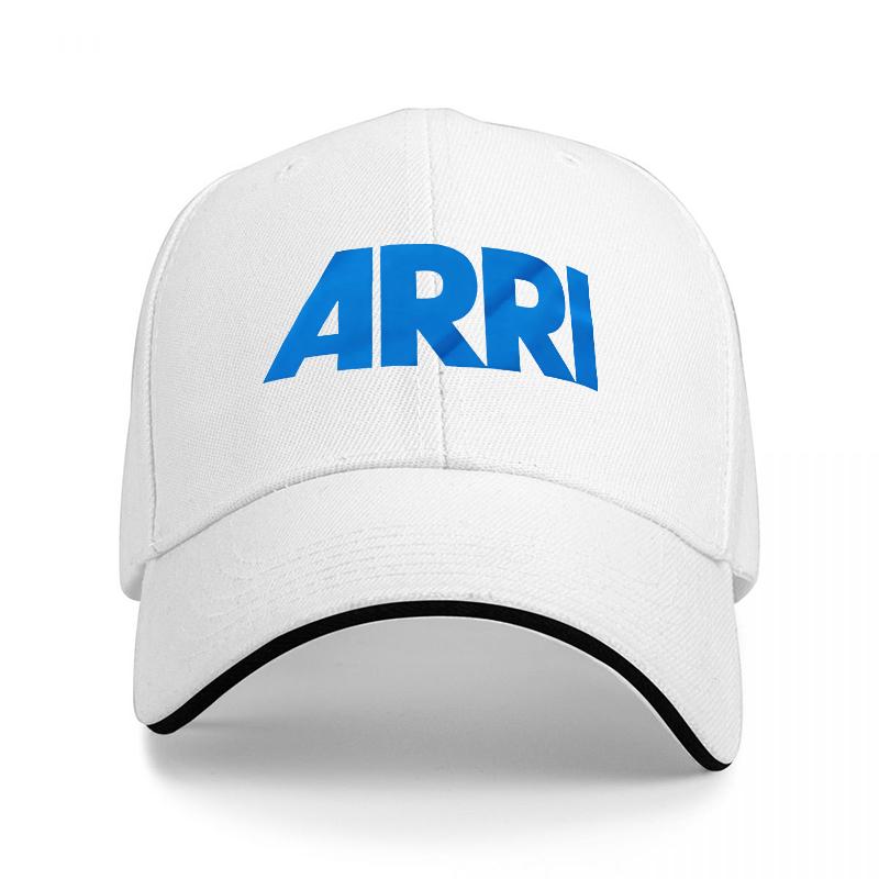 

Чорна бейсболка з логотипом ARRI та синьою вишивкою для ентузіастів фотографії та кіно Модна регульована кепка Adjustable