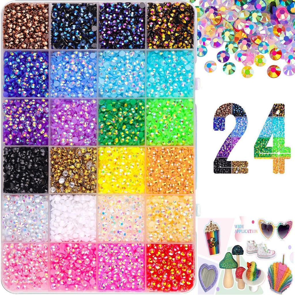 Mixed Colors 3mm AB Jelly Resin Rhinestones for DIY Clothing, Phone, and Nail Art