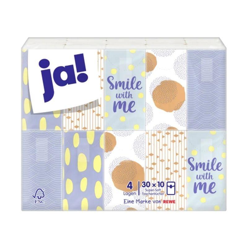 

Ja! 4-ply pocket tissues, 10 pieces x 30