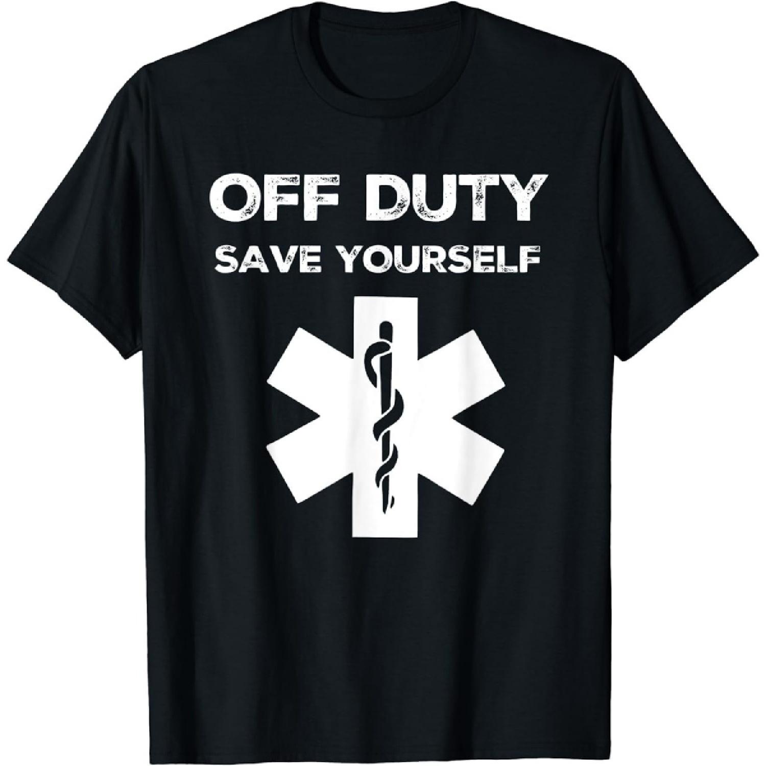 

DHAEY Off Duty Save Yourself Funny Nurse T-Shirt XXXXXL різнокольоровий