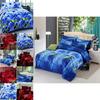 Luxurious 4pcs Printed 3d Bedding Set Queen Size With Elegant Quilt Cover And Soft Pillowcases