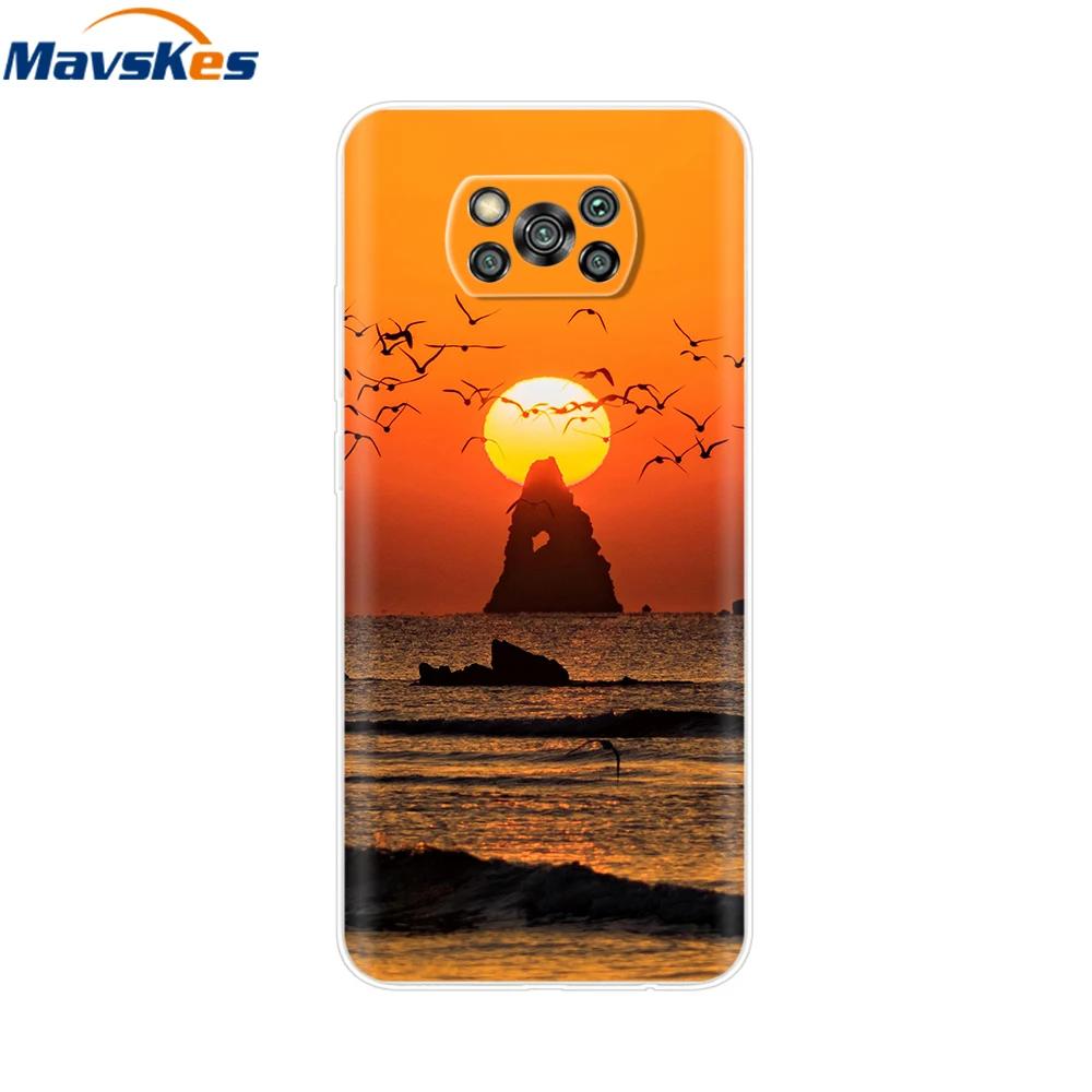 Flower Phone Case For Xiaom Poco X3 NFC Cute Heart Cartoon Funda For Poco X3 Pro Soft TPU Cover For Poco X3 NFC PocoX3 Pro Shell