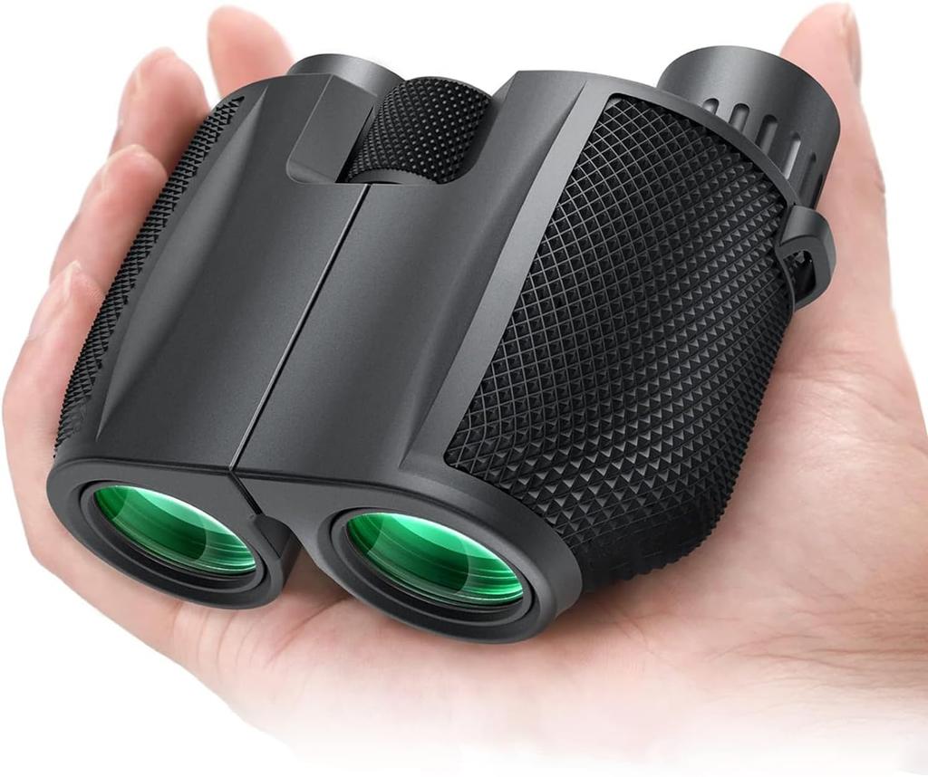 ToopMount 10x25 Prism Binoculars with Multi-Coated Lenses, Waterproof Telescope Optics with Strap and Carrying Bag for Hiking, Travel, Sightseeing,
