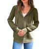 Women's Fashion Casual Sweatshirt Loose Zipper Cardigan Long Sleeve Hooded Jacket