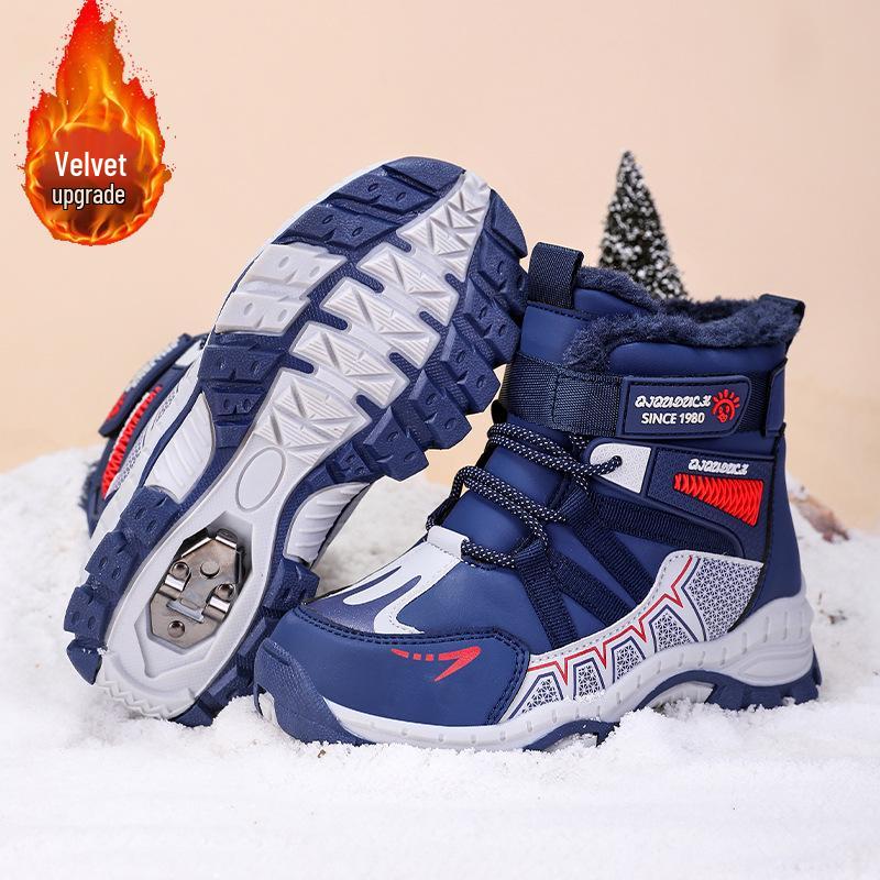 Children's 2025 Winter Snow Boots - New Style, Plus Velvet, Warm, Nonslip, Cold-Resistant, for Middle and Large Kids.