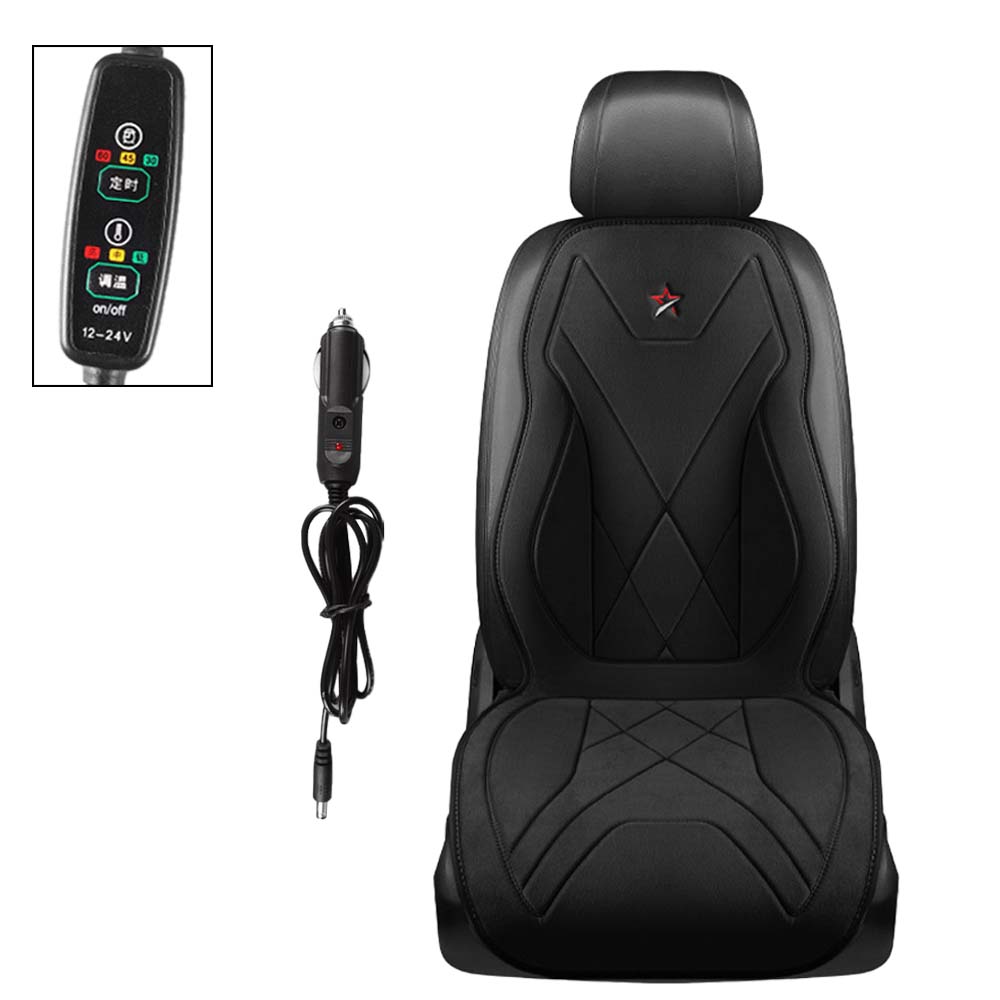 Car Seat Heater 12V/24V Universal Fast Thicken Heated Car Seat Cushion Cover Electric Heater Winter Warmer Heating Pad