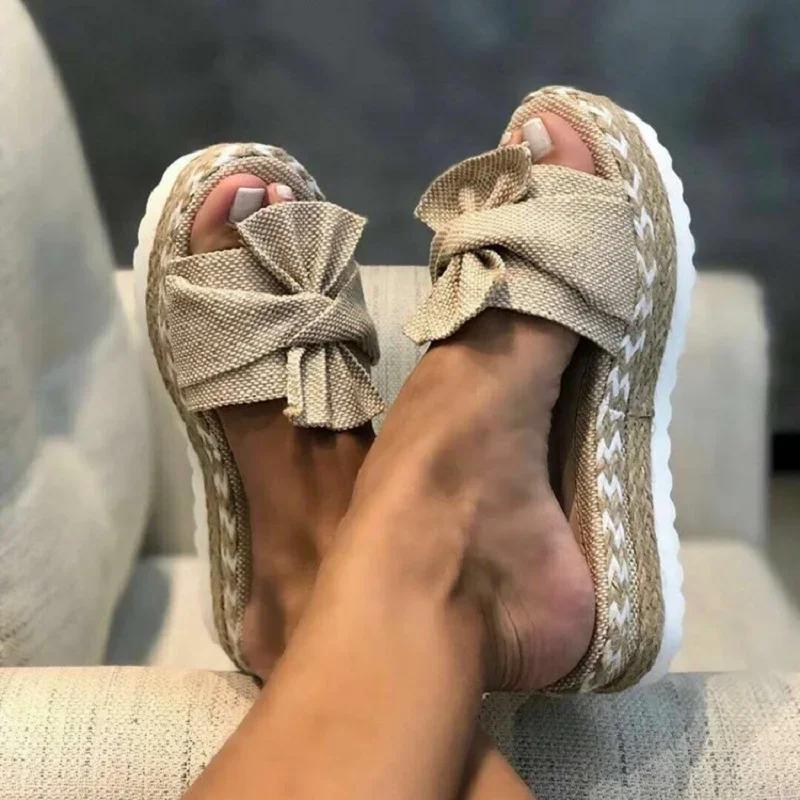 Summer 2024 New Women Heels Sandals With Wedges Shoes Woman Platform Sandals Fashion Slippers Sandalias Mujer Elegant Shoes