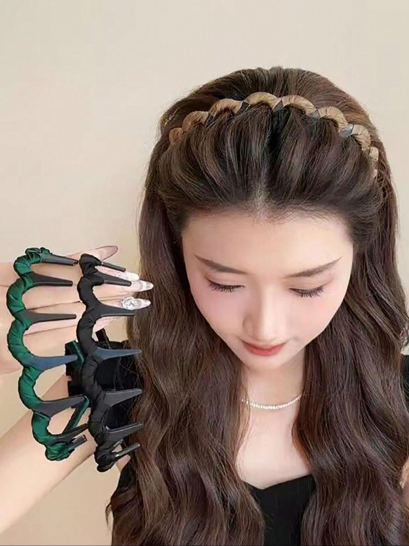 

New Wide Wavy Headband for Women, Toothed Hair Clip, Non-slip, Keeps Hair in Place, French Style Hair Accessory