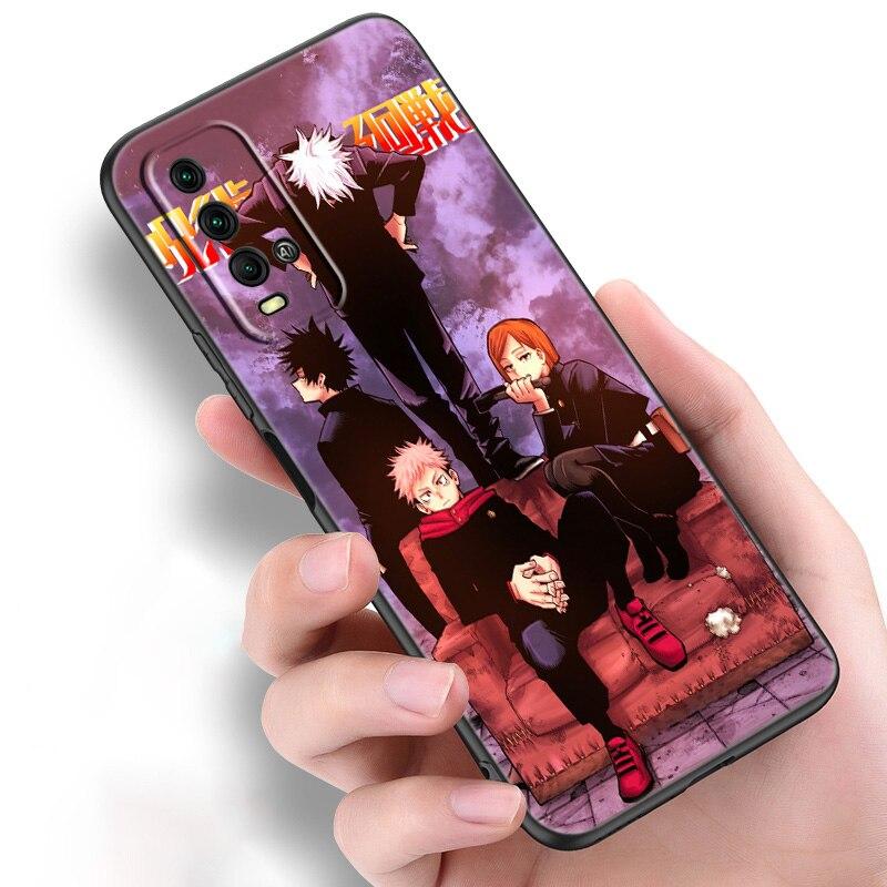 Anime Jujutsu Kaisen Ryomen Sukuna Phone Case For Xiaomi Redmi Note 11 10 9 8 Pro 11T 10T 10S 9S 8T 9 9A 9C 9T Black Soft Cover