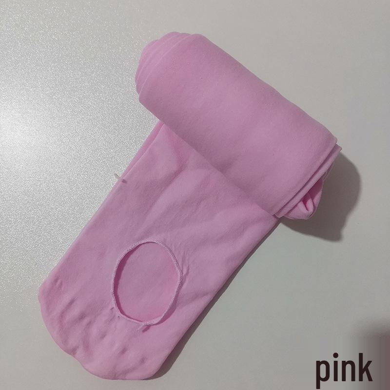 Children's Seasonal 80D White Velvet Cut-Out Dance Tights