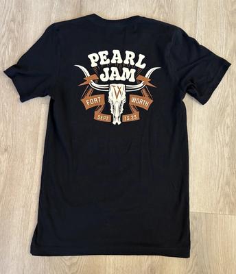 Pearl Jam Fort Worth Texas Sept 13 2023 Tour 100% Cotton T-shirt Mens Tees Top Black Adult Small Unworn