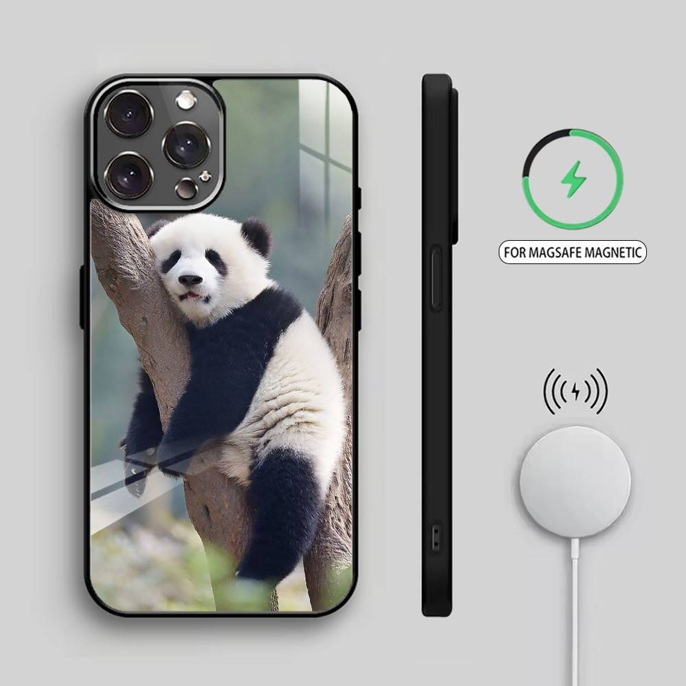 C-Cute Panda   Phone Case For iPhone17,16,15,14,13,12,11 Plus,Pro Max Magnetic For Magsafe Wireless Charging