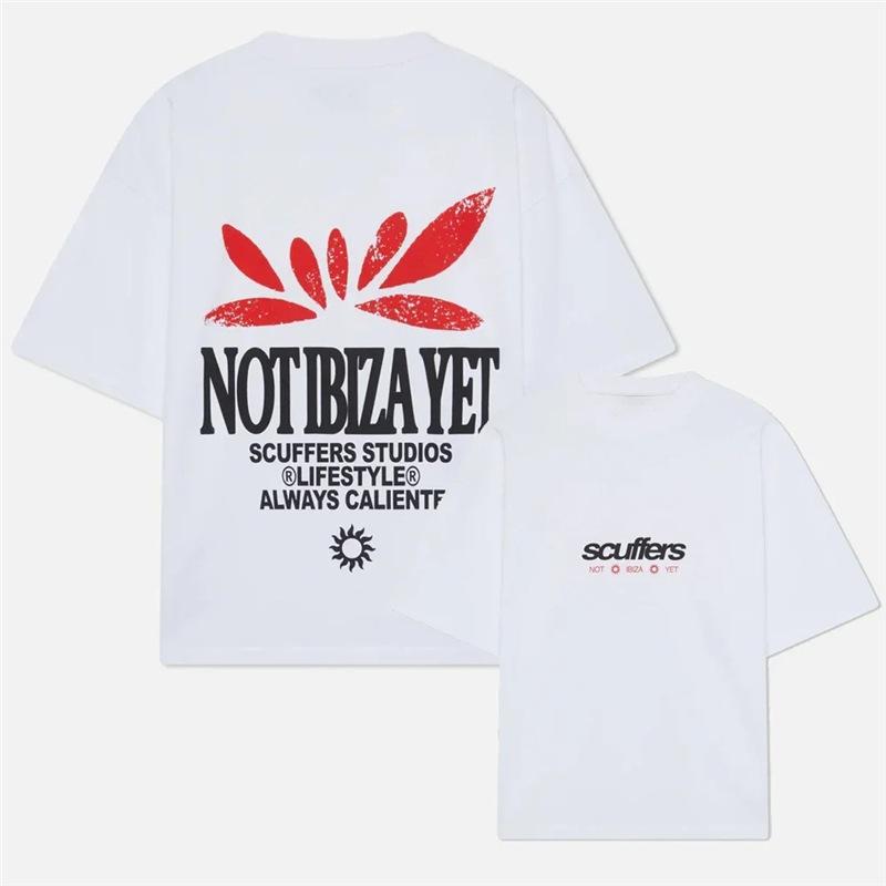 Short-sleeved T-shirt Printed Crew Neck Cotton Women’s Men’s