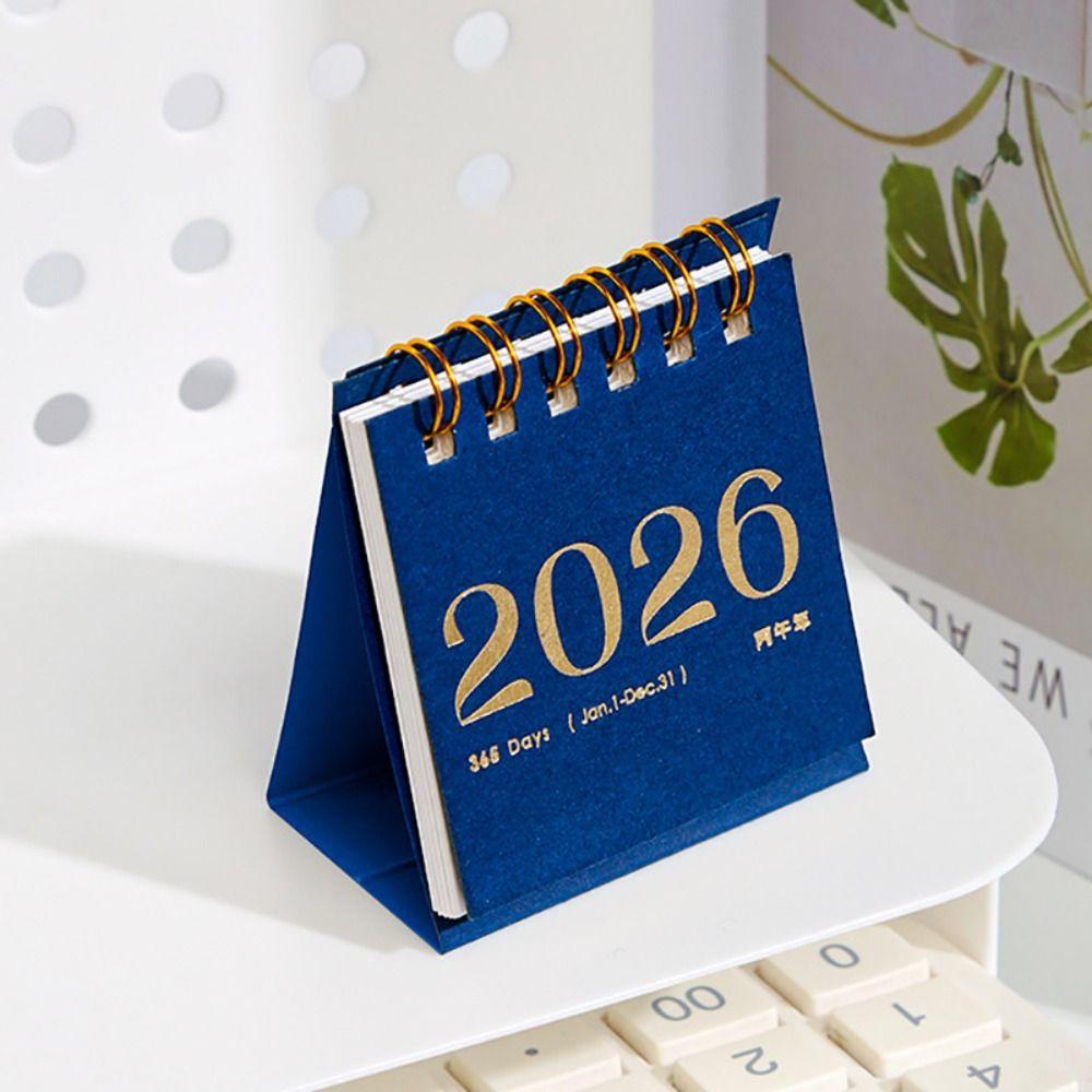 INS Mini 2026 Calendar Double Coil Portable Desk Calendar Calendar Ornaments New Year Gifts